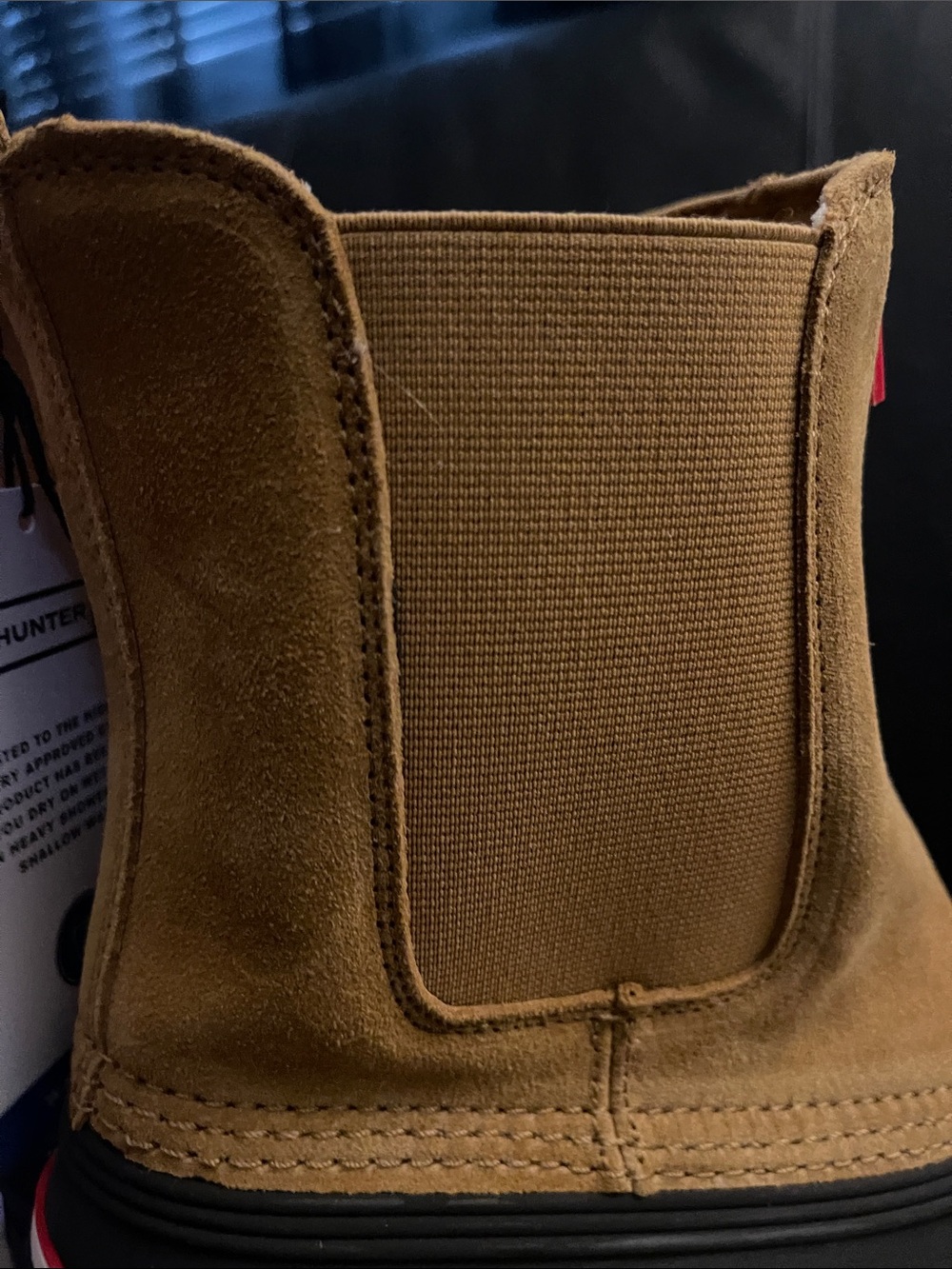 Hunter Women’s Sutton Waterproof Brown & Camel Color Duck Boots Sz 11 NWB - Picture 15 of 17